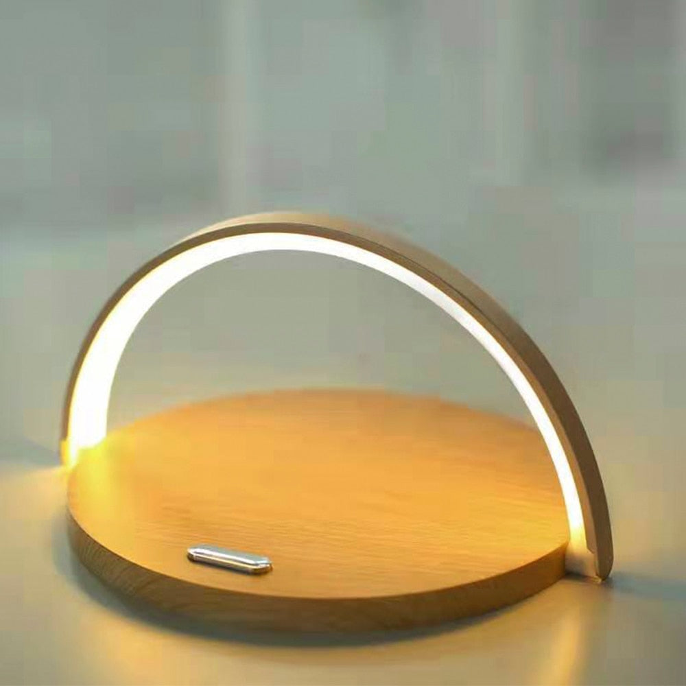 Qi Wireless Charger LED Lamp